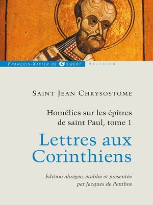 cover image of Homélies sur les épîtres de saint Paul T1